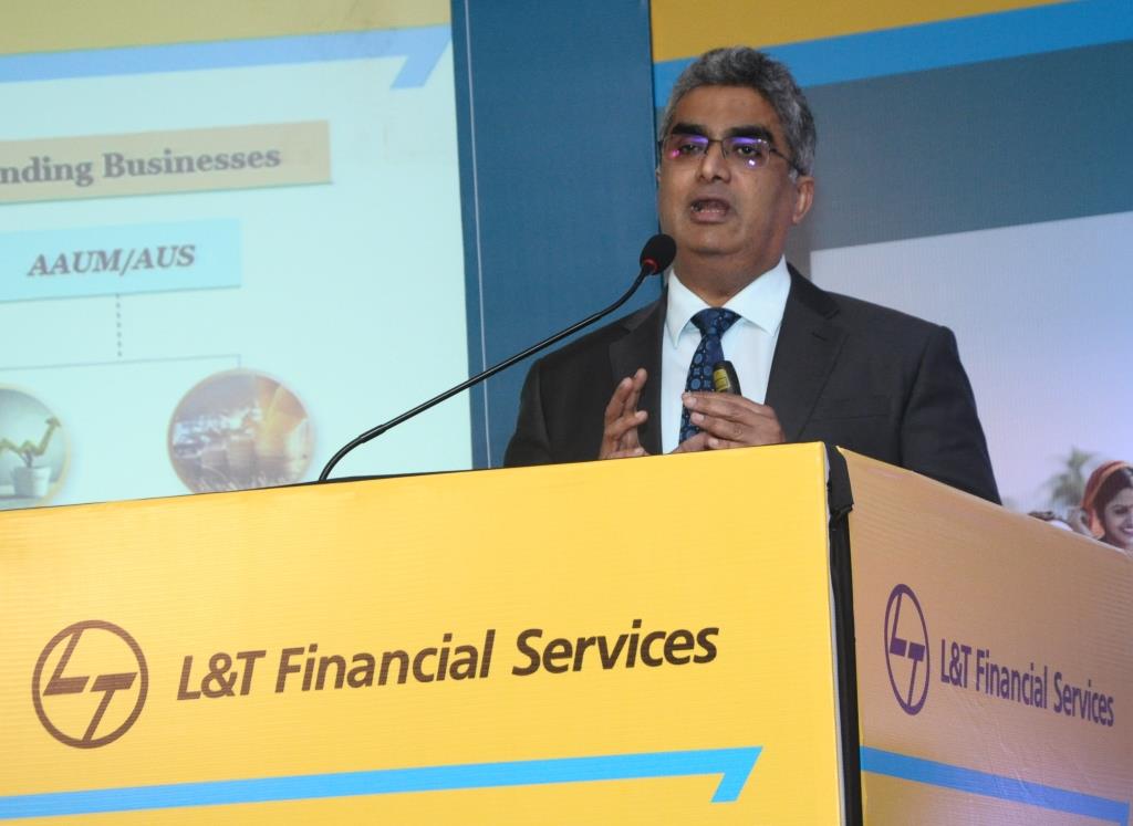 Mr. Dinanath Dubhashi, MD & CEO, L&T Financial Services at the NCD Issue press conference held in Mumbai.- Photo By Sachin Murdeshwar / GPN 
