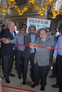 From Left- Mr. David Burton- Commercial Director, Mr Sandeep Thanaawala- NEAT Graphics, Mr. Suresh Shetty- Dot Digital Fujifilm Speciality Ink System UK & Mr. Yasunobu Nishiyama- MD, Fujifilm India