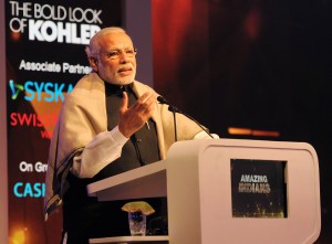 Prime Minister, Shri Narendra Modi addresses the audience at  Times NOW Amazing Indians Awards 2016 in New Delhi today