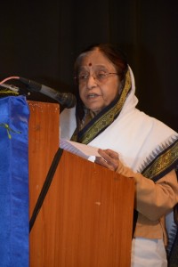 Smt. Pratibha Patil, Former President of India addressing the audience