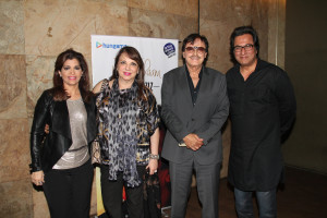 Bina Aziz, Zarine Khan, Sanjay Khan, with Talat Aziz