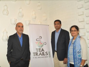 Mr. Uday Mathur, Mrs. Kavita Mathur & Mr. Sanjeev Potti, Co-founder, Tea Trails India.