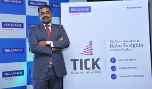 Photo Caption: Mr. B. Gopkumar, CEO Broking & Distribution Business, Reliance Capital at the launch of TICK - Trading platform.