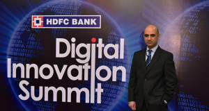 Mr. Nitin Chugh, Head, Digital Banking, addressing the press at the launch of Digital Innovation Summit in Mumbai.