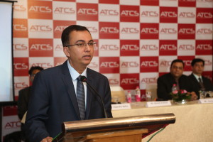 Mr Manish Krishnan, Global CEO, ATCS addressing the press conference