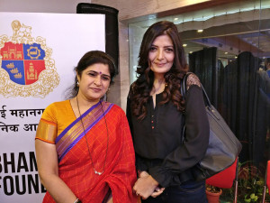Shalini Thackeray and Sonu Walia at Bhamla Foundation's Jaanbachao initiative for MCGM (Photo by GPN) 