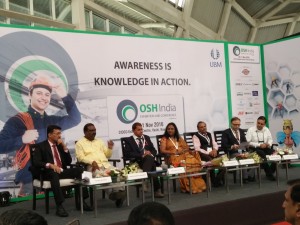 Key Dignitaries at the inauguration of OSH India 2016, India's largest trade show for Occupational Safety & Health industry in Mumbai by UBM India.