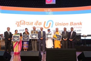 (Seen in the Photograph are Shri Arun Tiwari, Chairman & Managing Director, Union Bank of India, Shri Vinod Kathuria, Shri R.K. Verma & Shri Atul Goel, Executive Directors, Union Bank of India, along with Life Time Achievement Awardees who were felicitated by the Bank on the occasion of Banks 98th Foundation Day Event held at NCPA, Mumbai.) 11 November, 2016   -Photo by GPN Network 