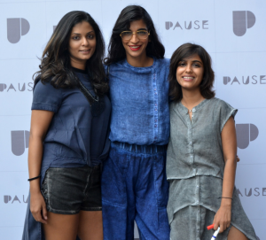 L-R: Neha Tham, Anushka Manchanda & Neha Modi during the Young Entrepreneurs Neha Tham & Neha Modi launch day-to-play fashion label 'PAUSE', in Mumbai - Photo by GPN Network. 