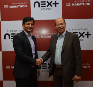 L-R : Mr Parmeet Shah CEO & Founder of NEXT School,  Mr Elliot Washer Co Founder of Big Picture Learning at launch of NEXT school in Mumbai - photo by GPN Network