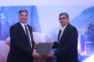 Mr Dalip Sharma- MD, Delta India with Sanjay Achawal- Executvie Director at the MOU signing for Delta products Marketing in India - Photo By Sachin Murdeshwar GPN NETWORK. 