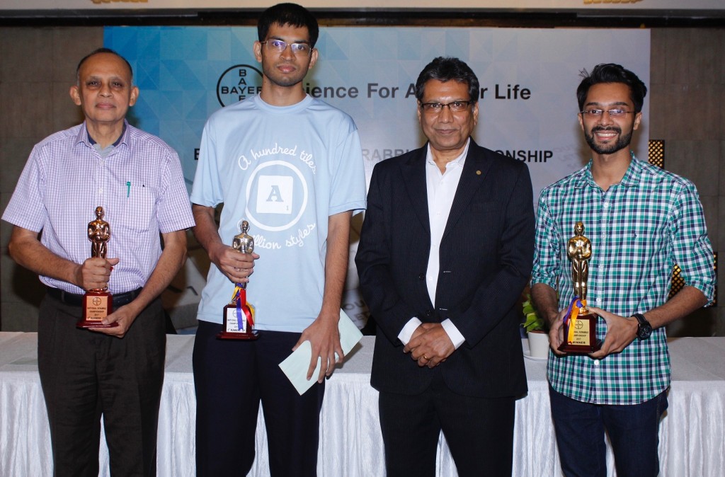 (Left-Right) Mohan Chunkath, Goutham Jayaraman, Mr.Rajesh Aggarwal (Head Commercial Operations – Asia, Bayer) and Sherwin Rodrigues -Photo By Sachin Murdeshwar GPN NETWORK. 