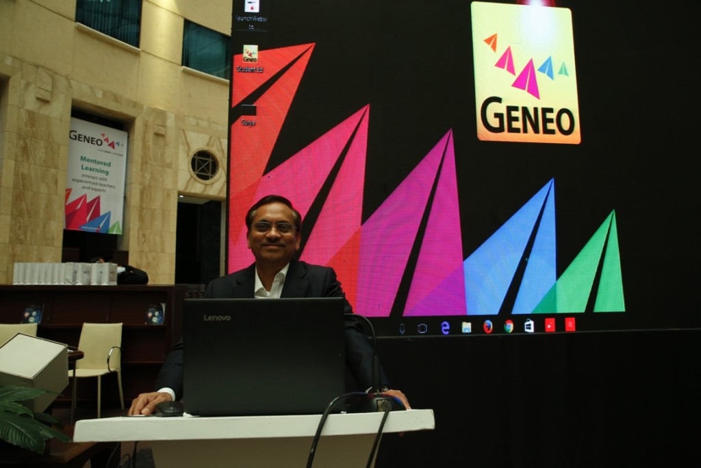 Mr. R. C. M. Reddy Managing Director and CEO, IL&FS Education and Technology Services Limited  at the launch of K-12 digital learning platform  ‘Geneo’ in Mumbai - Photo By Sachin Murdeshwar GPN NETWORK