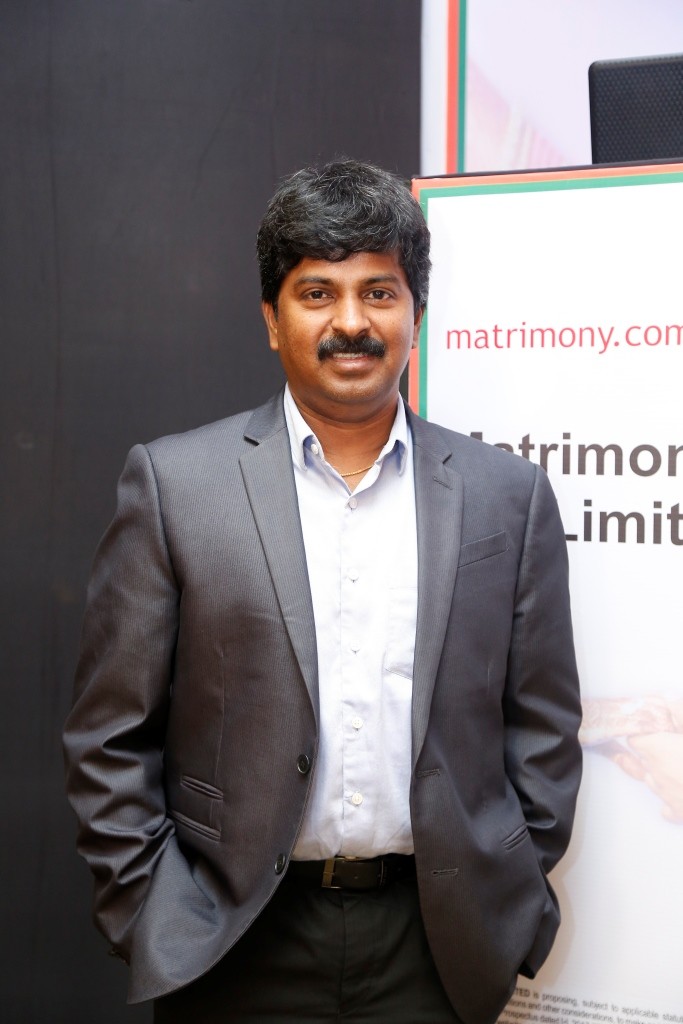 Mr Murugavel Janakiraman, MD, Matrimony.com at the IPO press conference in Mumbai.- Photo By GPN NETWORK 