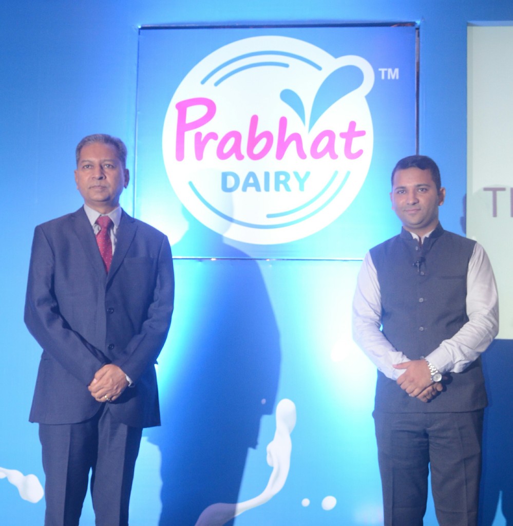 Mr Sarang Nirmal, Chairman and Managing Director (left) and Mr Vivek Nirmal, Joint Managing Director, Prabhat Dairy Limited unveiled the new corporate identity and announced Company's growth plans Vision 2020 today in Mumbai-Photo By Sachin Murdeshwar GPN NETWORK