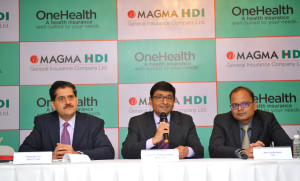 (In Center) : Rajive Kumaraswami, MD & CEO, Magma HDI, Vikas Mittal, Deputy CEO, Magma HDI and Amit Bhandari, Chief Technical Officer, Magma HDI-Photo By Sachin Murdeshwar GPN NETWORK