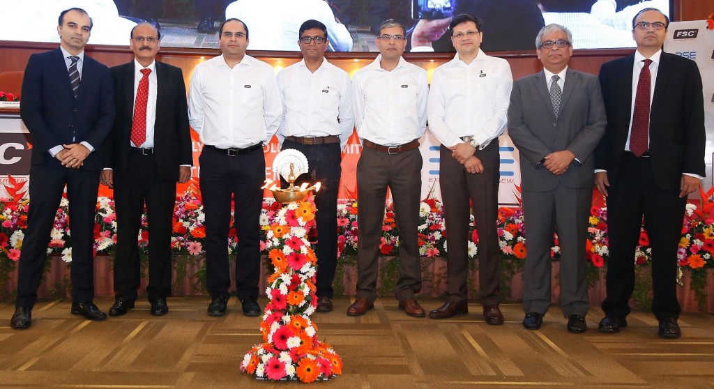  (L-R): Mr. Satyen Shah, Edelweiss Financial Services Limited, Mr. Neeraj Kulshrestha, Chief Business Operations, BSE Ltd, Mr. Rakesh Biyani, Chairman, Future Supply Chain Solutions Limited, Mr. PV Sheshadri, President, Future Supply Chain Solutions Limited, Mr. Mayur Toshniwal, Managing Director & Chairman, Future Supply Chain Solutions Limited, Mr. Sanjay Jain, Group CFO, Future Supply Chain Solutions Limited, Mr. Pankaj Agrawal, CLSA India Private Limited and Mr. Utpal Oza, Nomura Financial Advisory & Securities (India) Private Limited present at the auspicious lamp lighting at the BSE on the occasion of the listing ceremony of Future Supply Chain Solution Limited held today in Mumbai.- Photo By Sachin Murdeshwar GPN (Global Prime News) 