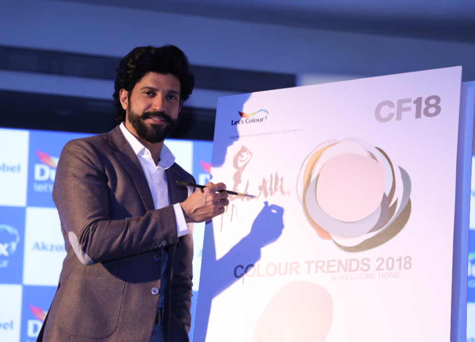 Farhan Akhtar, Brand Ambassdaor at the launch of AkzoNobel's Colour of the Year 2018 - GPN
