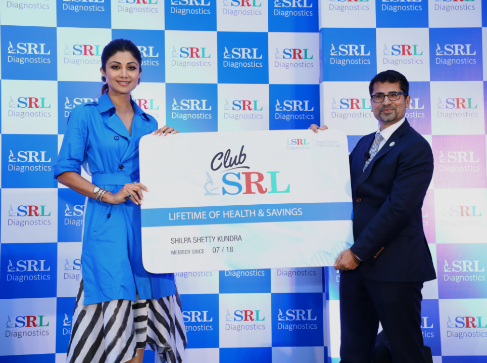 FromLtoR : Bollywood fitness icon Shilpa Shetty along with Mr. Arindam Haldar, CEO, SRL Diagnostics at the launch with Club SRL- One of its unique loyalty program - Photo By GPN Sachin Murdeshwar 