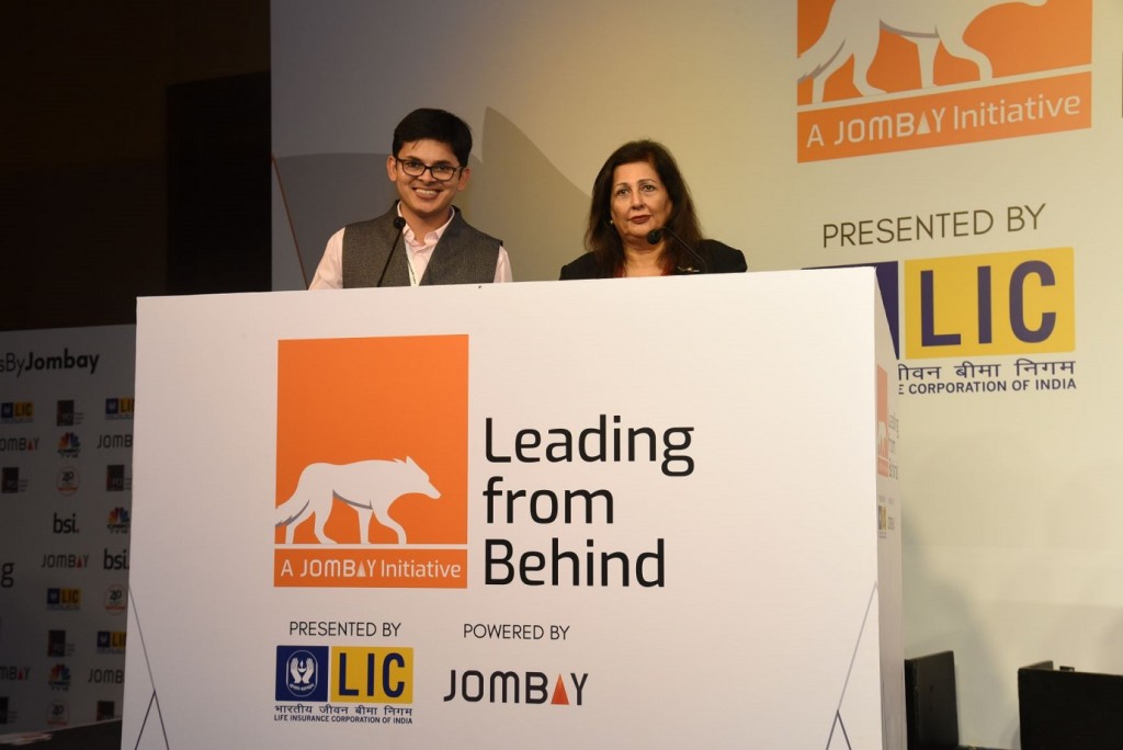 CEO-Jombay, Mr. Mohit Gundecha & Chief Mentor, Jombay & Co- Curator of the Leading From Behind Summit, Ms. Roma Balwani address the gathering at LFB