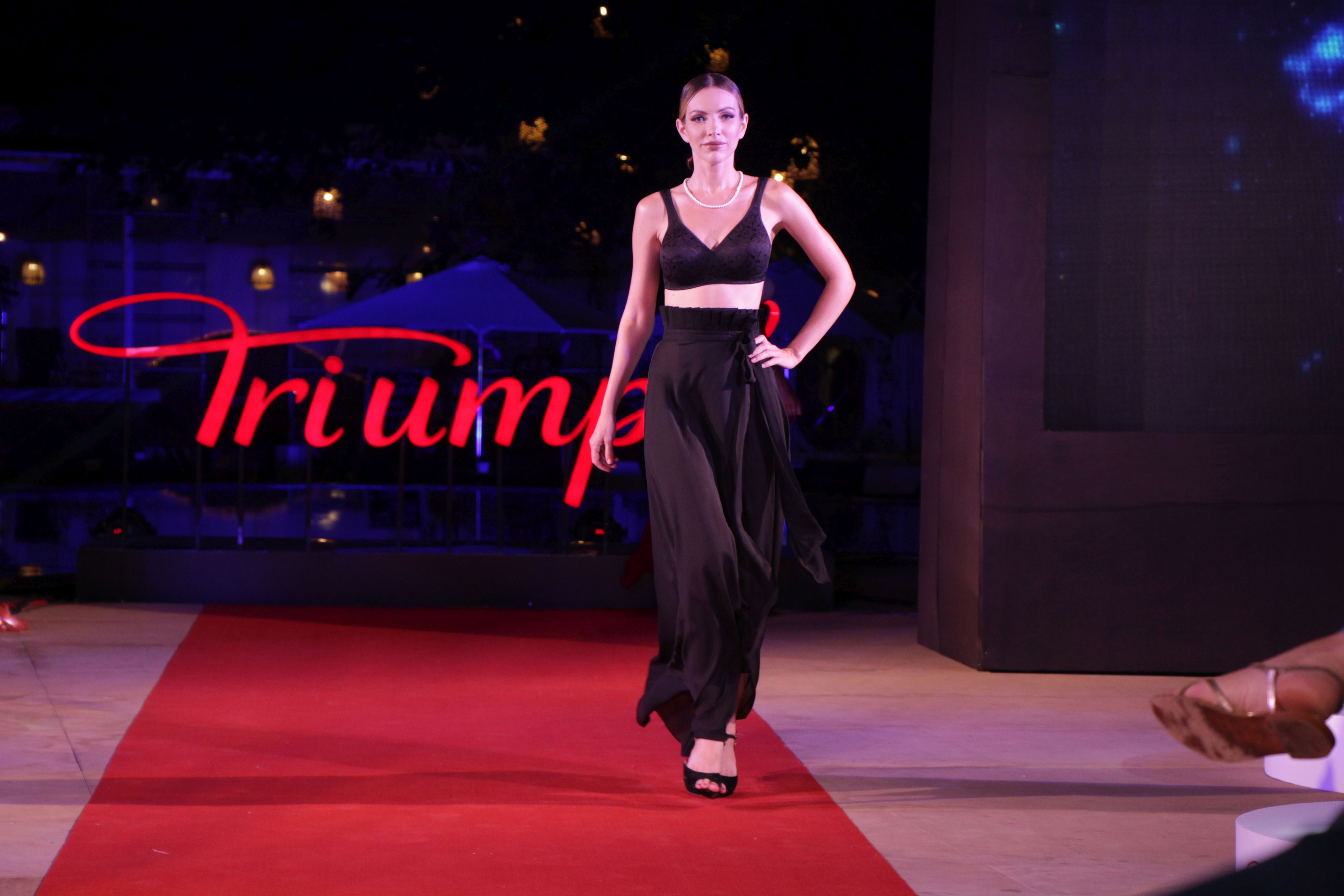 Models walking the ramp for Triumph Fashion Show 2019...