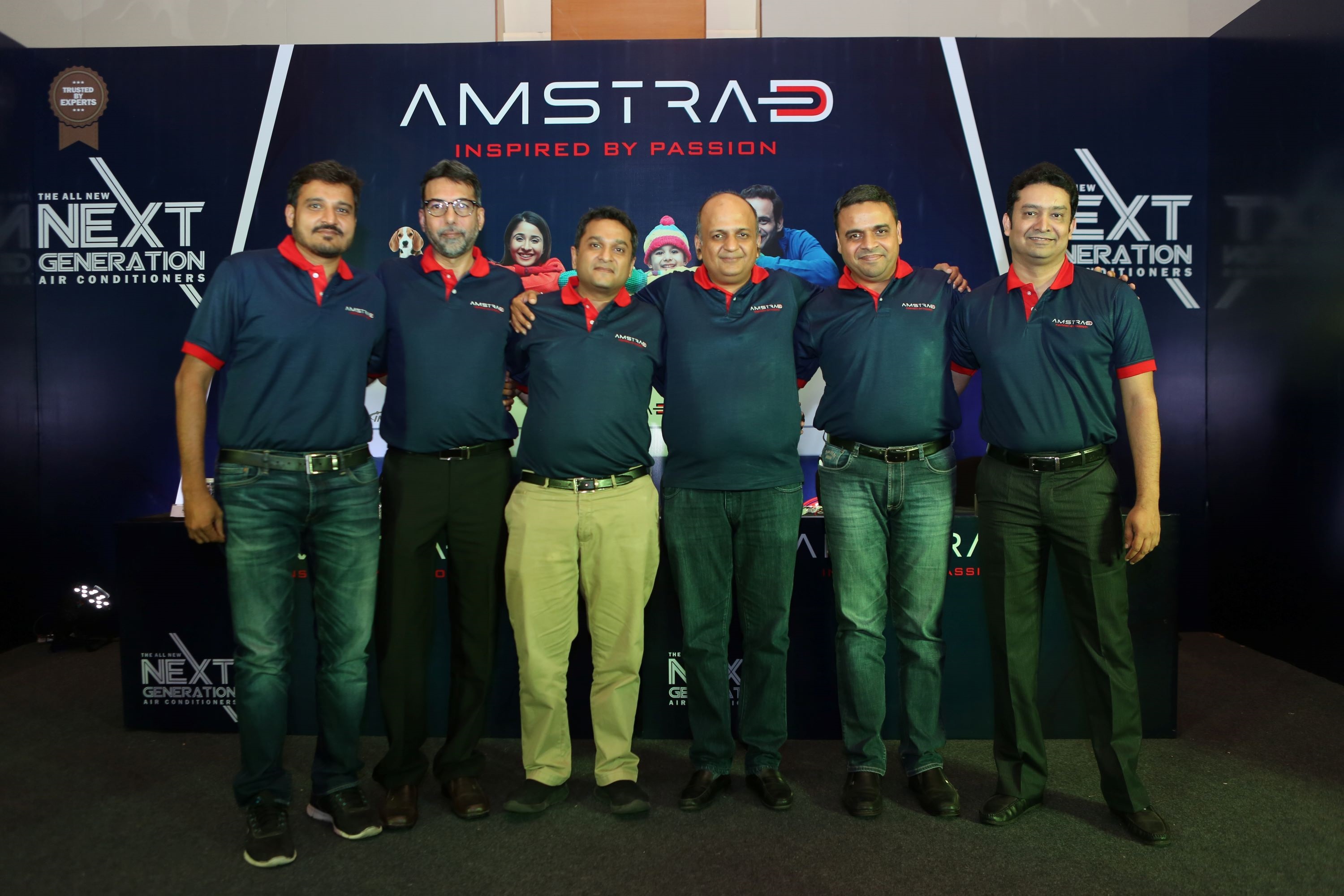  L to R - Dewang Mehta (Etronics Global Distributors LLP), Shabbir Icewala (Etronics Global Distributors LLP), Ashish Gupta (Director - Vijay Sales and OVOT Pvt. Ltd.), Nipun Singhal (MD & CEO - OVOT Pvt. Ltd.), Vivek Shukla (COO - OVOT Pvt. Ltd.) and Ajay Dugar (Etronics Global Distributors LLP) at One Vision One Team, which has emerged in the Consumer Electronics and Appliances Industry as a new force, now presents Next Generation Quality, Technology and Services (QST) to consumers under the “AMSTRAD” brand. 