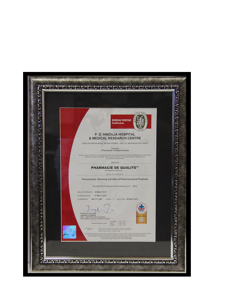 The Pharmacy De Qualite’ certification 