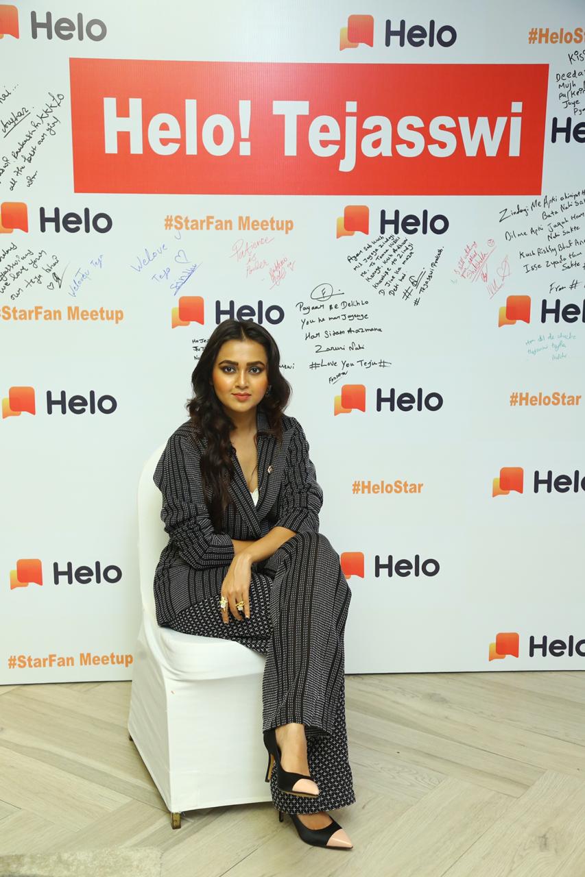 Tejasswi Prakash at 'Helo StarFan Meetup': a monthly series of events organized by Helo to bring fans and stars together -Photo By Sachin Murdeshwar / GPN