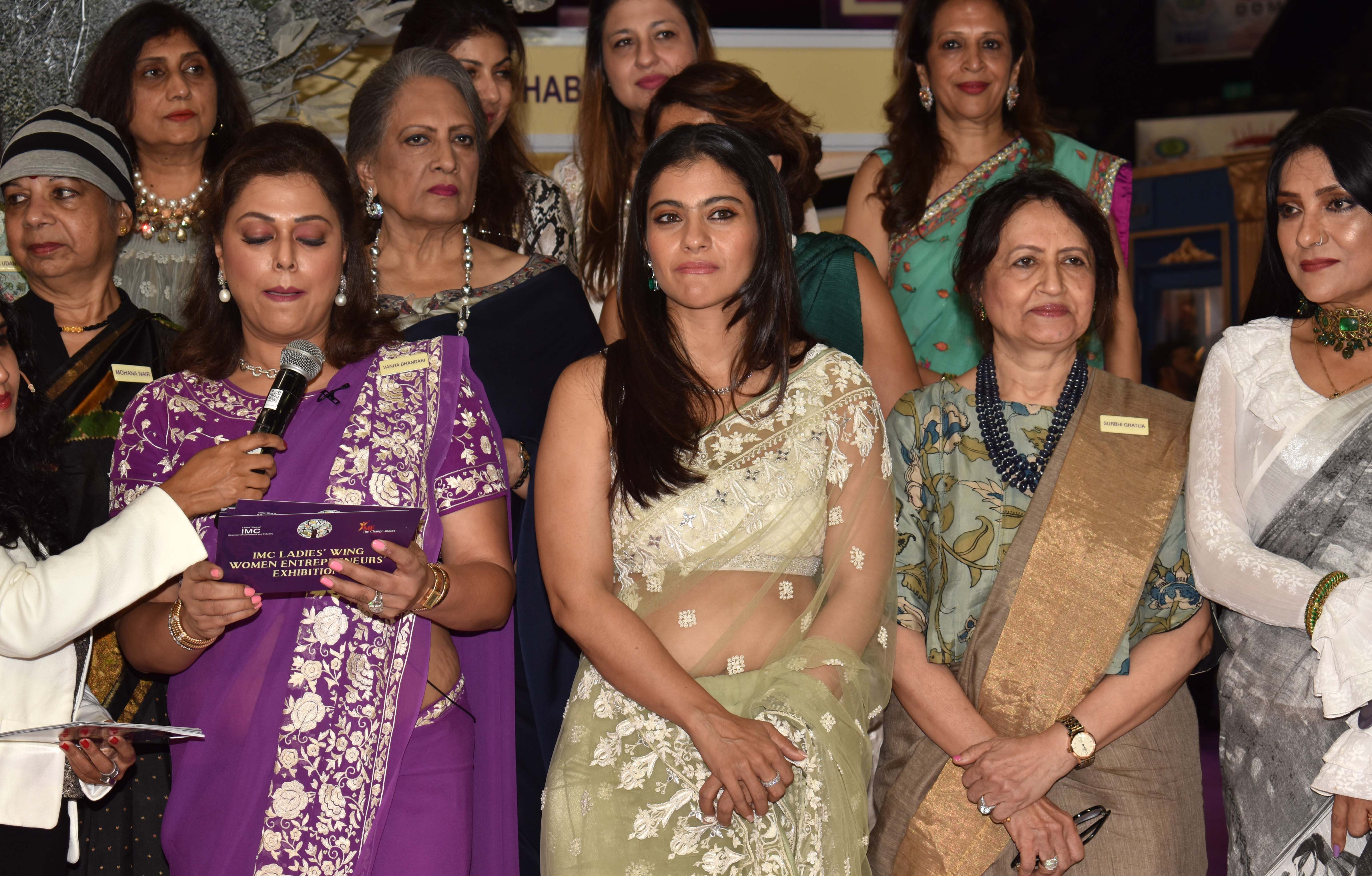 Actress Kajol and Women Entrepreneurs during inaurgate the Wedding Lounge at 32nd annual Women Entrepreneurs' exhibition organised by Ladies wing of the IMC Chamber of Commerce and Industry in Mumbai -Pic By Sachin Murdeshwar GPN