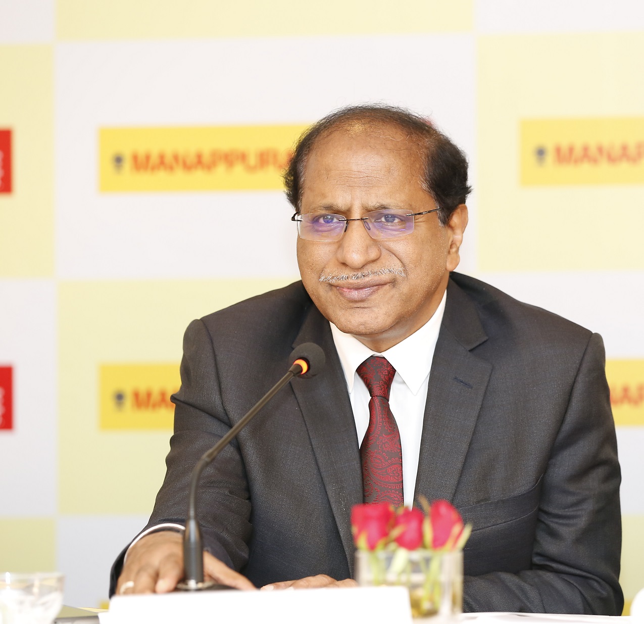 Mr. V.P. Nandakumar (Chairman, Manappuram Home Finance Limited) at the announcement of company’s NCD issue -Photo By Sachin Murdeshwar GPN