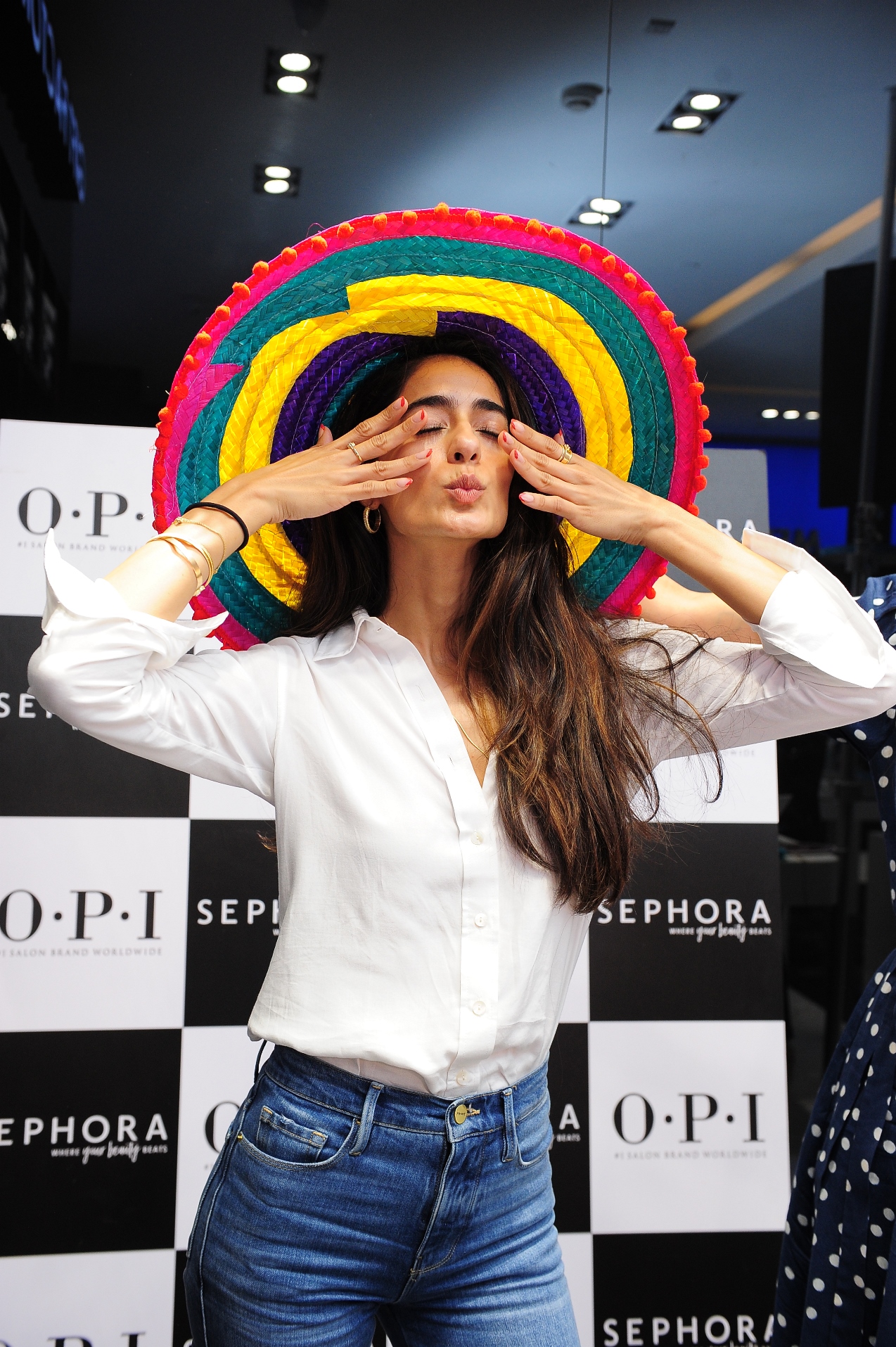 Diva Dhawan poses with her OPI nails at the OPI PERU Collection Launch -Photo By Sachin Murdeshwar GPN