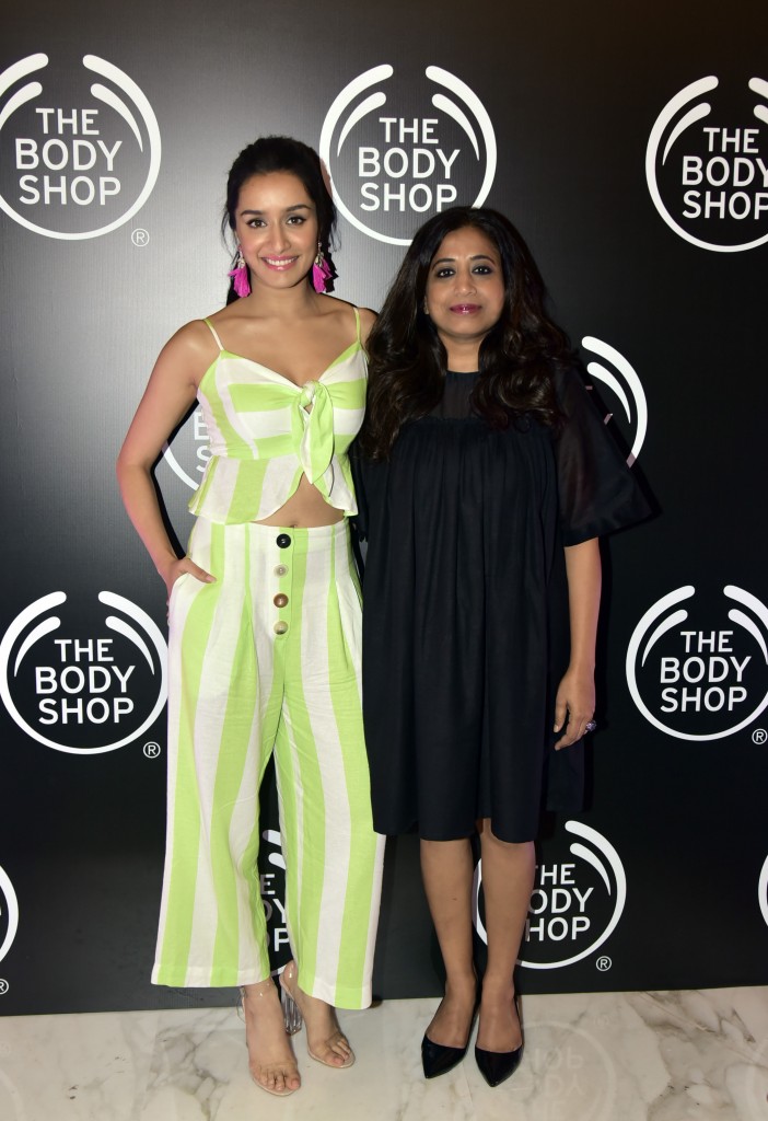 New Brand Ambassador Shraddha Kapoor with Shriti Malhotra, CEO, The Body Shop India -Photo By GPN