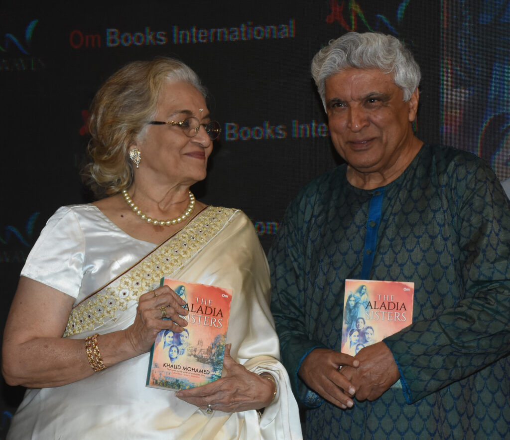 Asha Parekh and Javed Akhtar at the launch of Khalid Mohamed’s debut novel ‘The Aladia Sisters’ an Om Books International publication - Photo By Sachin Murdeshwar GPN
