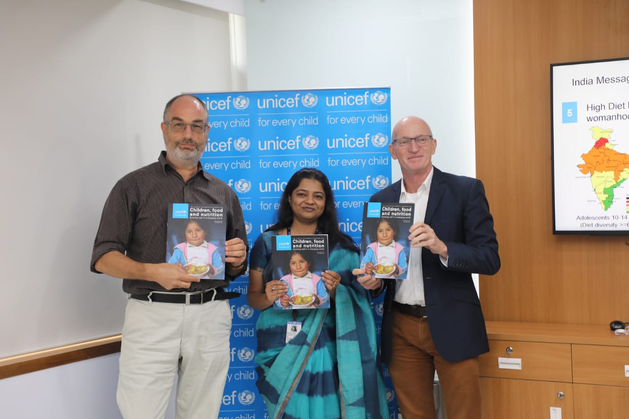Arjan De Wagt, Chief Nutrition, UNICEF , Shariqua Yunus , Chief of Nutrition, World Food Programme and Henrietta Fore, UNICEF Executive Director- Photo By Sachin Murdeshwar GPN