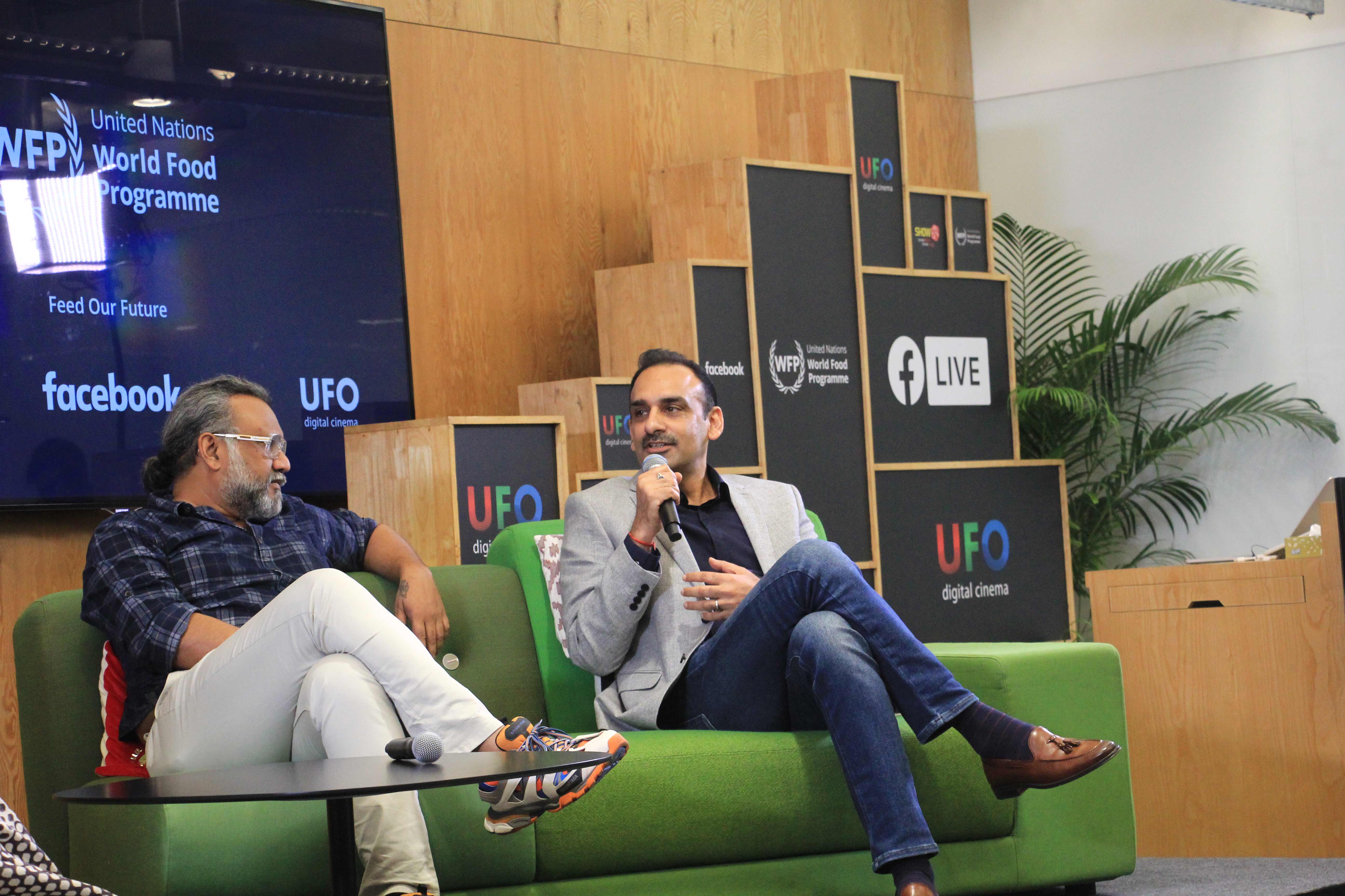 Article 15 director Anubhav Sinha and Mr Siddharth Bharadwaj, CMO, UFO Moviez in a discussion on cinema as a medium for bringing a behaviour change -Photo By GPN