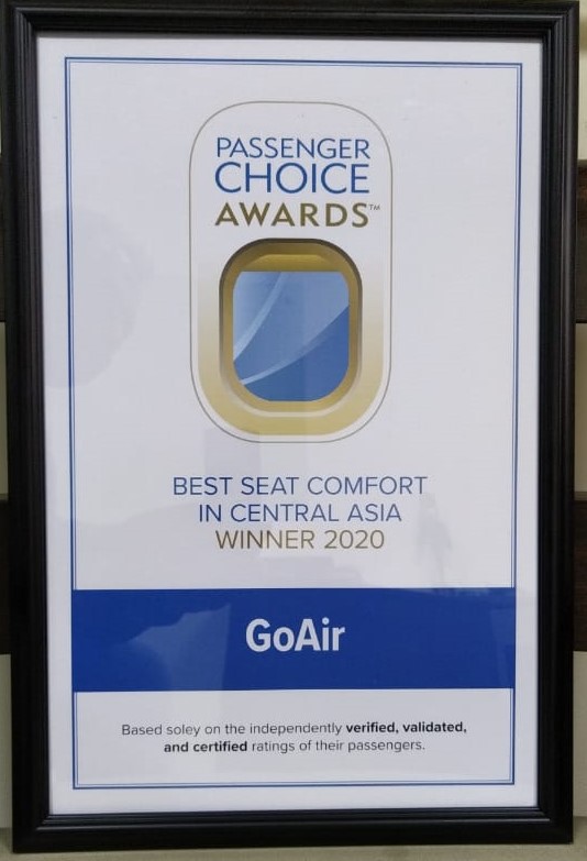 GoAir wins Best Seat Comfort Award for Central Asia Region at APEX