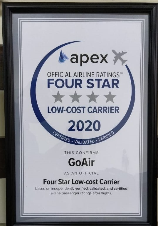 GoAir wins highest Four Star Award at APEX (1)