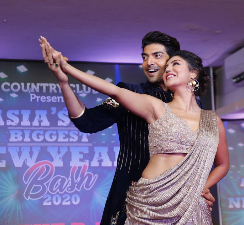 Gurmeet & Debina performing during the presentation of New Year Bash 2020 announcement of Country Club at their Veera Desai Andheri Club Hall- Photo By Sachin Murdeshwar GPN