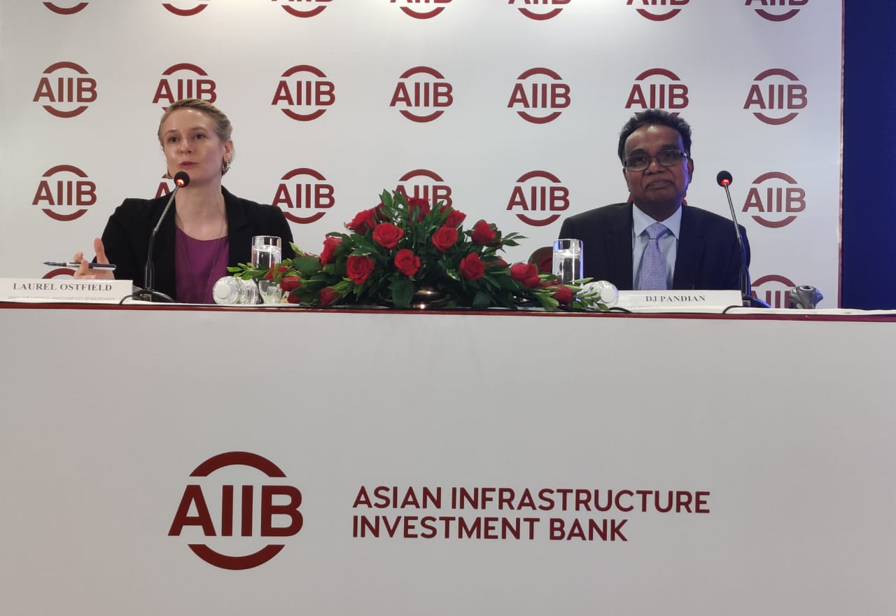 (L-R) Laurel Ostfield - Director General & Company Spokesperson, AIIB and D J Pandian, Vice President & Chief Investment Officer, AIIB-Photo By Sachin Murdeshwar GPN
