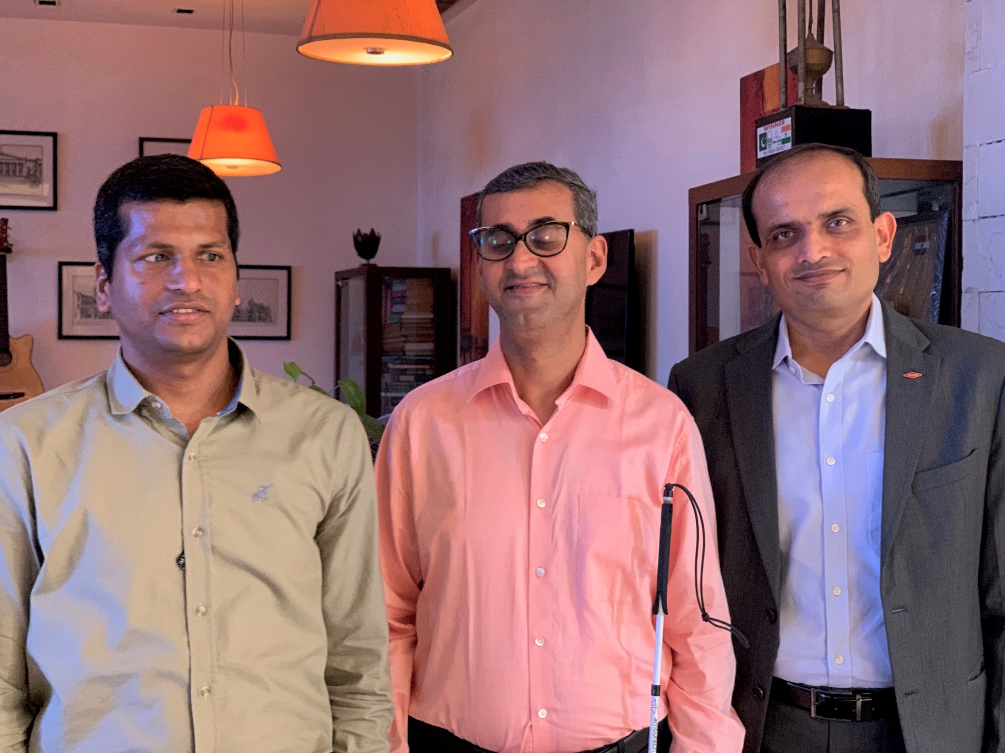 Left to right in the photograph: A) Ekinath Khedekar—Senior Manager, Reliance Power B) Divyanshu Ganatra, Founder and Chairman, ABBF C) Sudhir Shenoy—Country President & CEO of Dow Chemical International Private Limited, India -Photo By Sachin Murdeshwar GPN