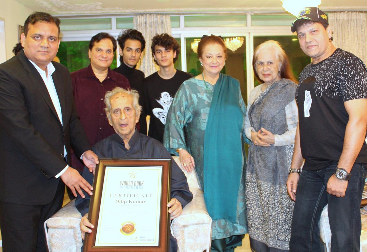 Padma Vibhushan Dilip Kumar(Legendary Thespian)of India gets felicitated by World Book of Records-London on his 97th Birthday (2)