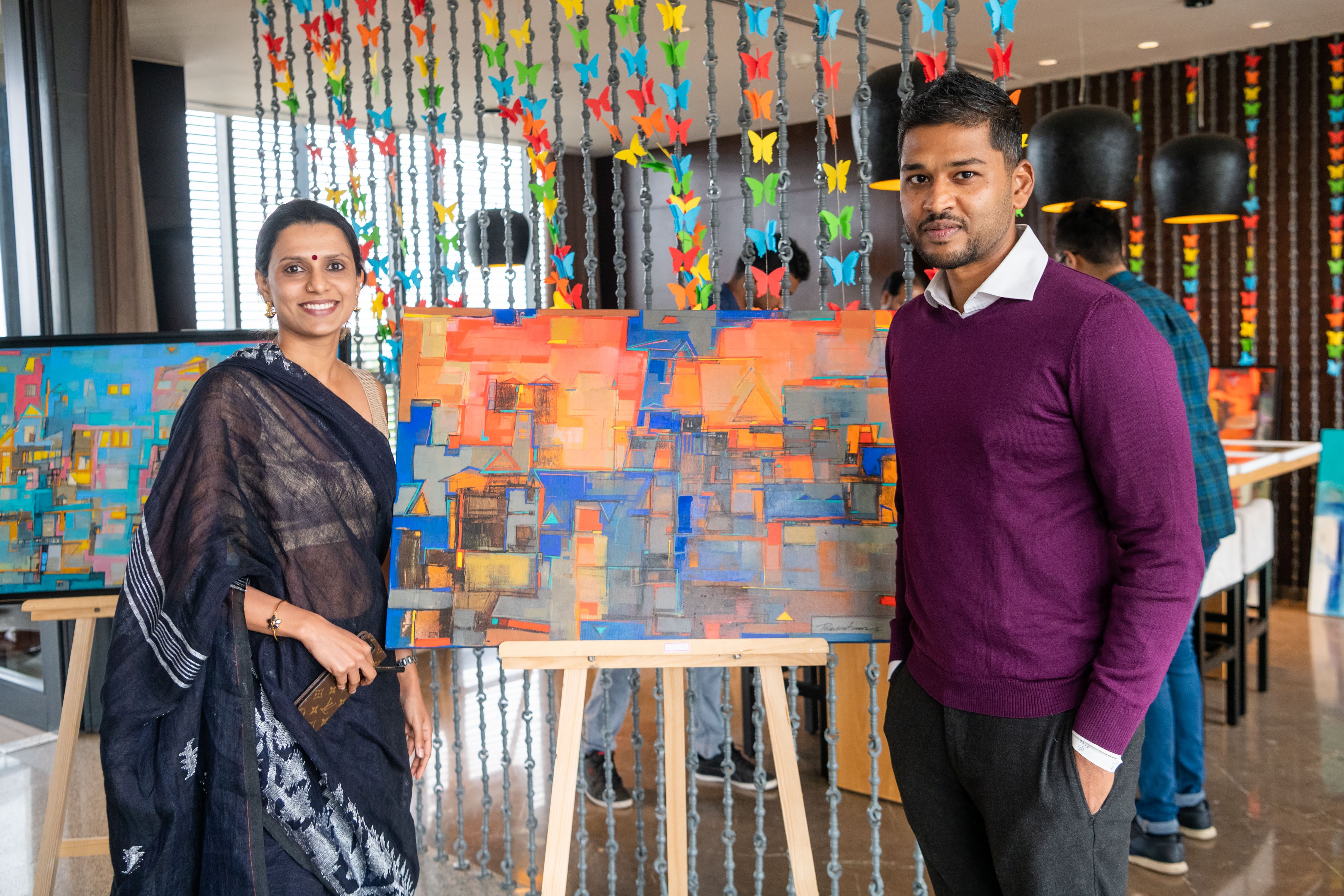 Art lovers at the Art Exhibition for a Cause -Photo By GPN