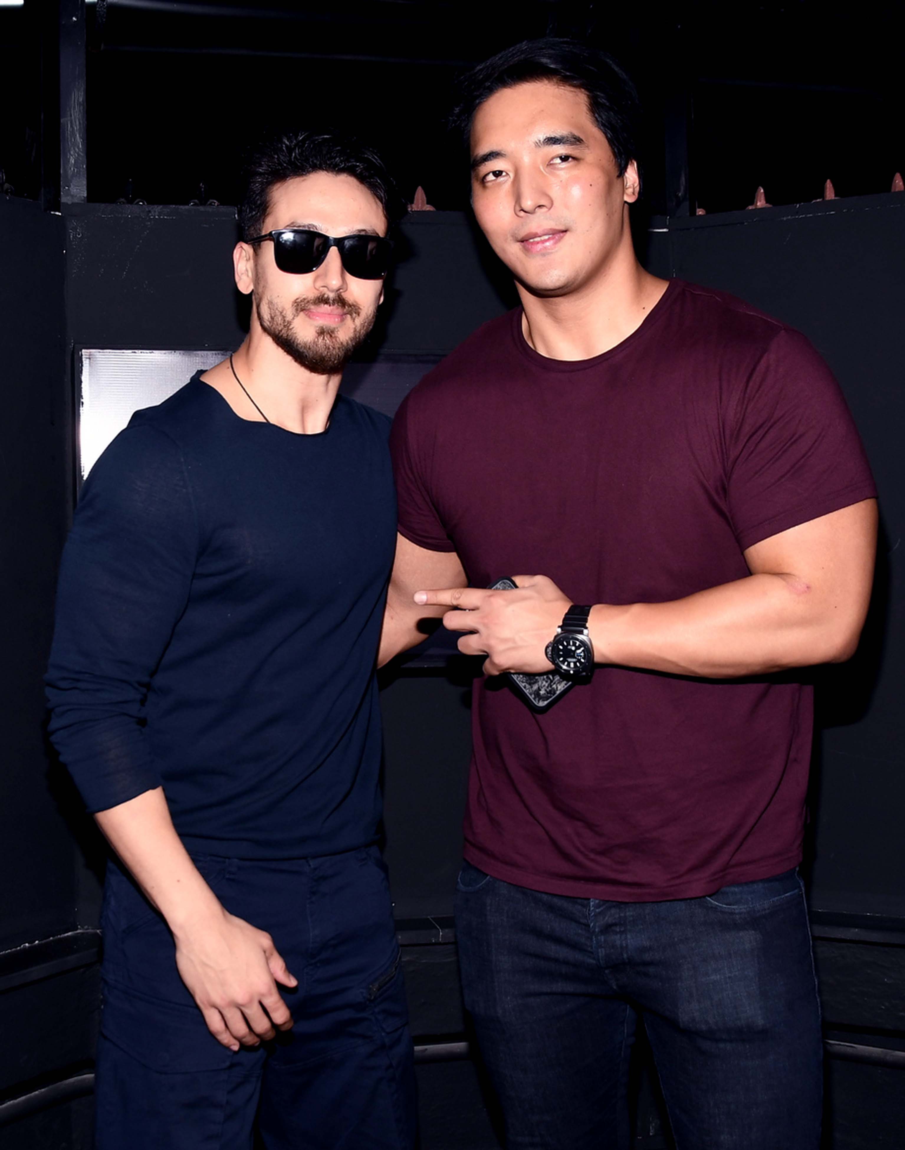Actors Tiger Shroff and Rinzing Denzongpa 