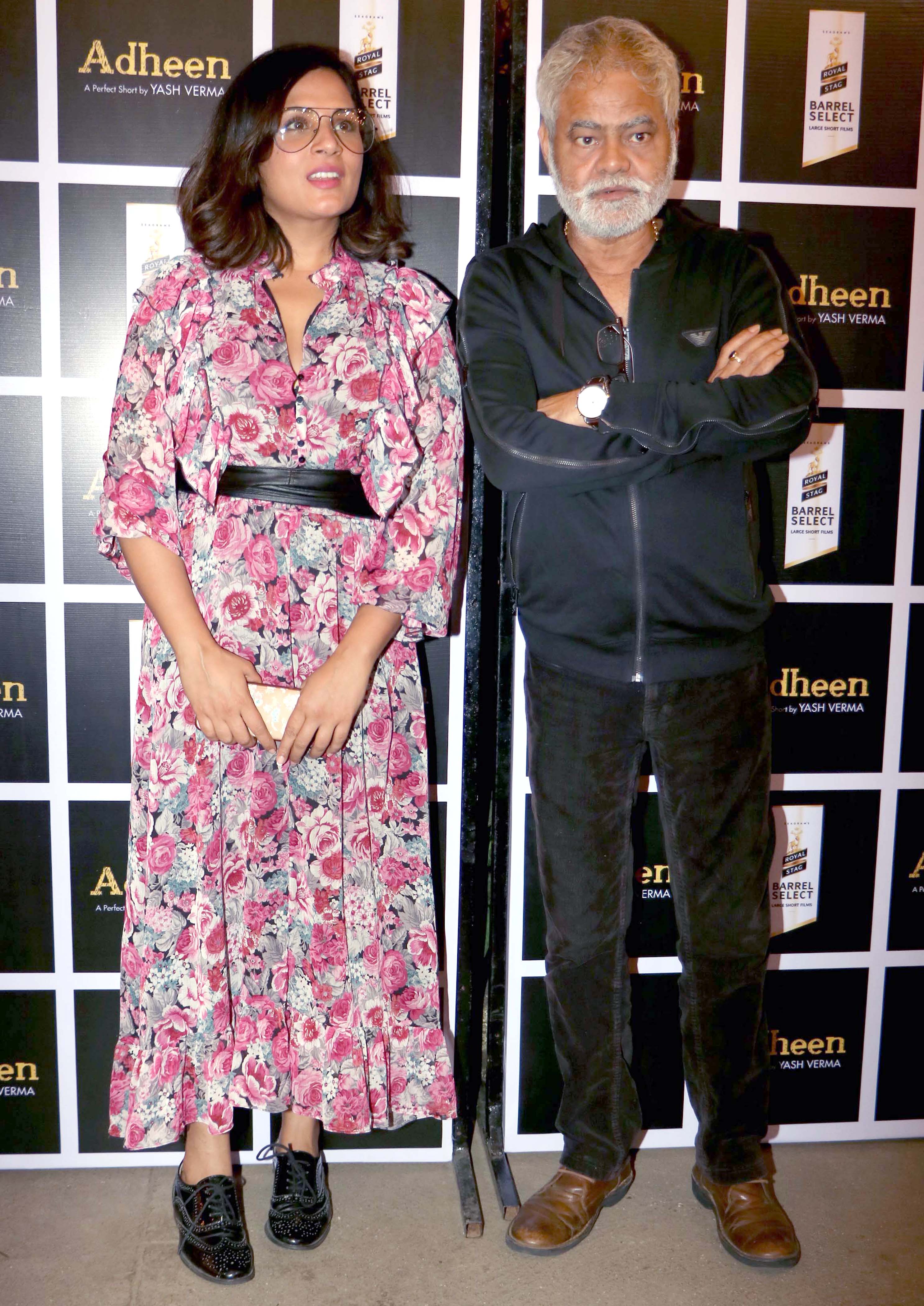 Mumbai : Bollywood Actors Richa Chadda and Sanjay Mishra during screening of Short Films "Adheen" in Mumbai on Monday evening. Photo By Sachin Murdeshwar GPN/14.01.2020