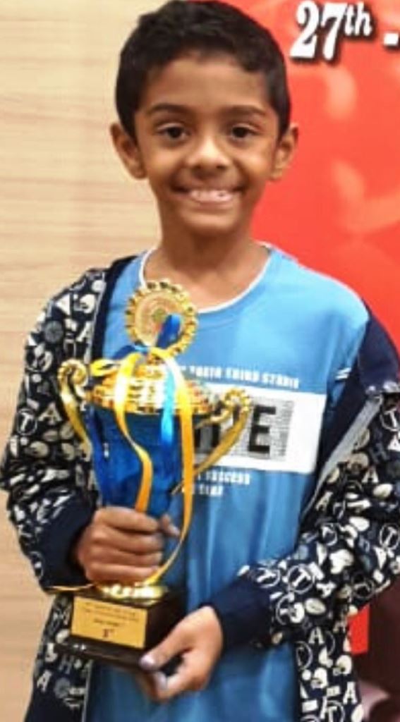 Vedant Karthik, Jan 2020: Mumbai lad Vedant Karthik who finished in third position poses with the runner-up trophy