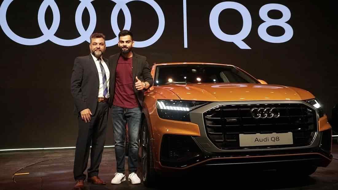 Balbir Singh Dhillon, Head of Audi India with Cricketer Virat Kohli, Audi India brand ambassador and also the first Audi Q8 Owner in India -Photo By Sachin Murdeshwar GPN