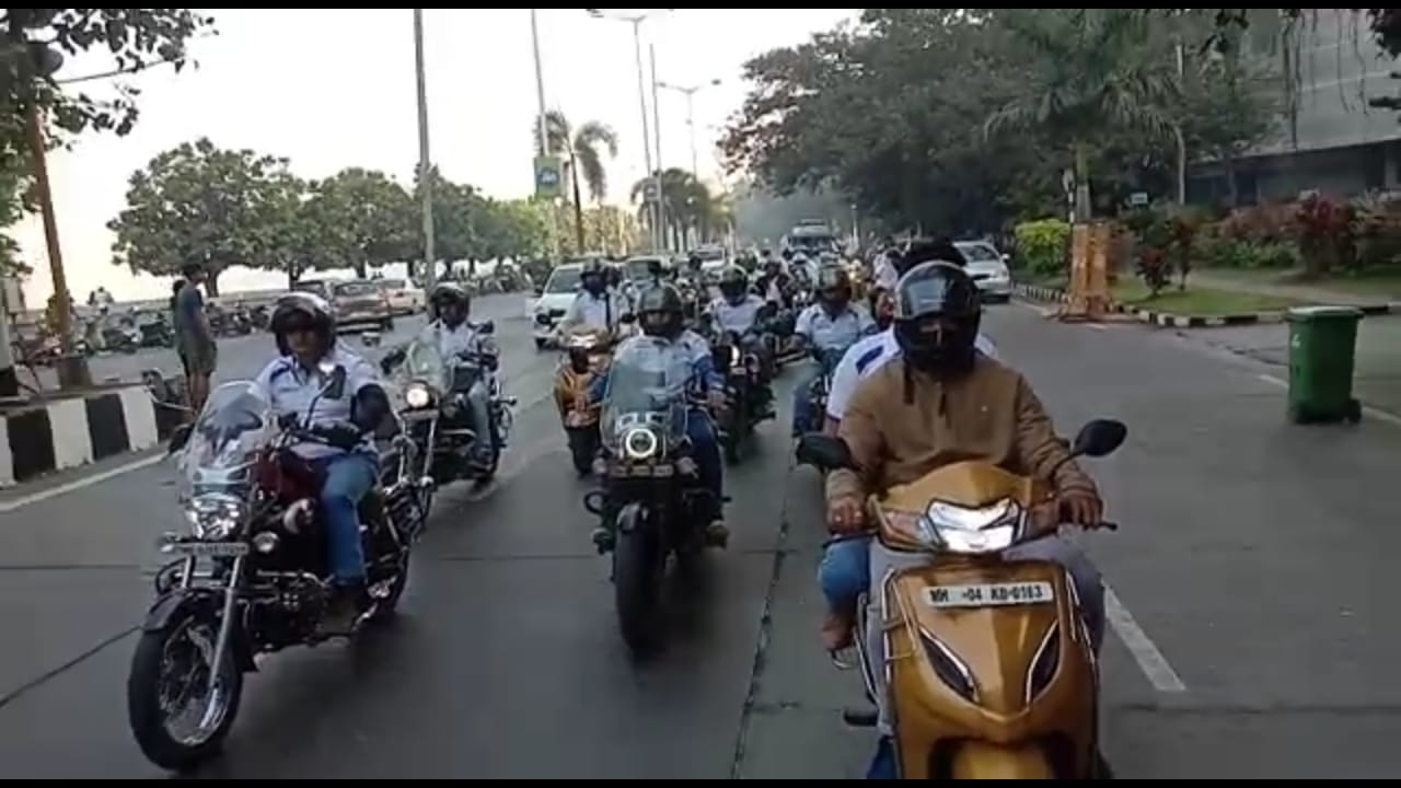 The Bike Rally organised on occasion of cancer day by N.K. Dhabhar foundation and Cadila