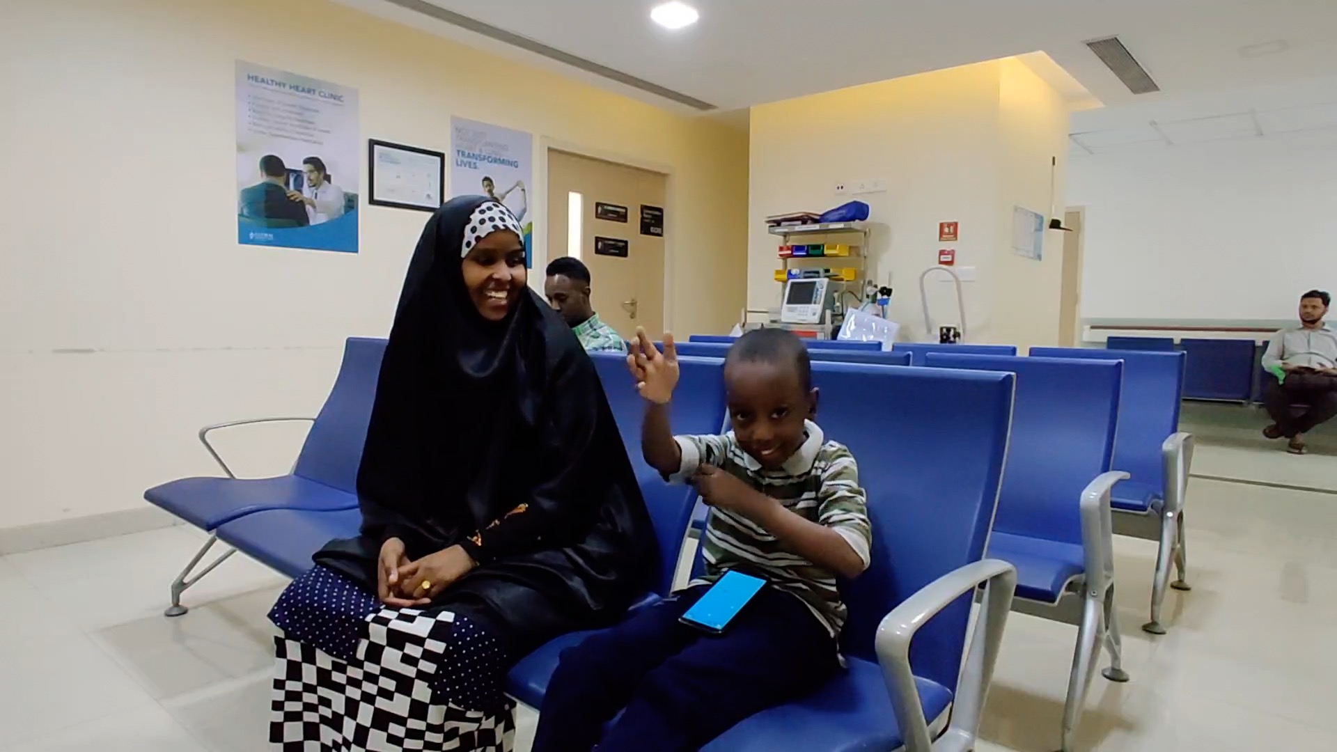 Patient Mohamed with his mom