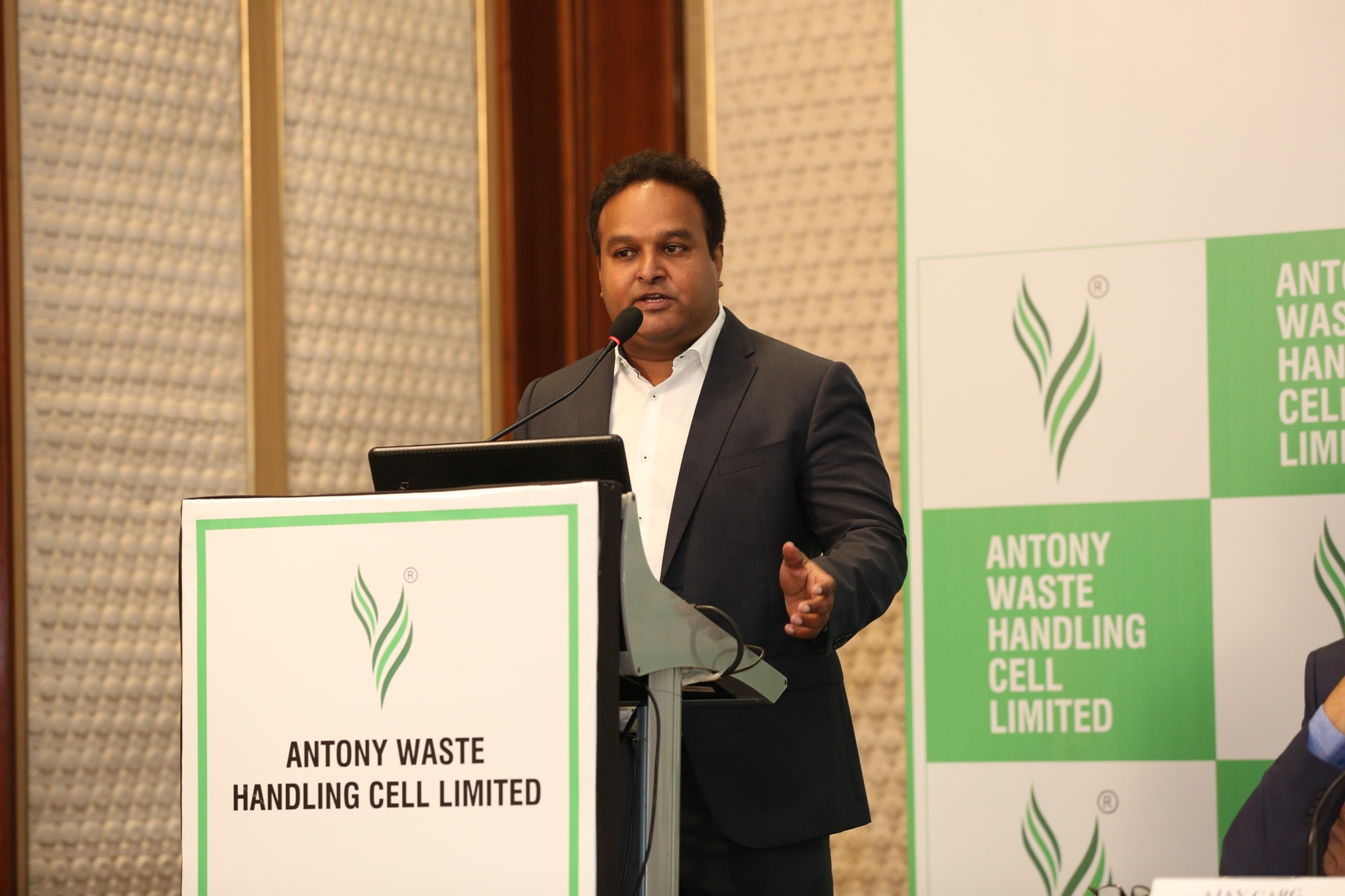 Jose Jacob (CMD) at the IPO press conference of Antony Waste Handling Cell Ltd.