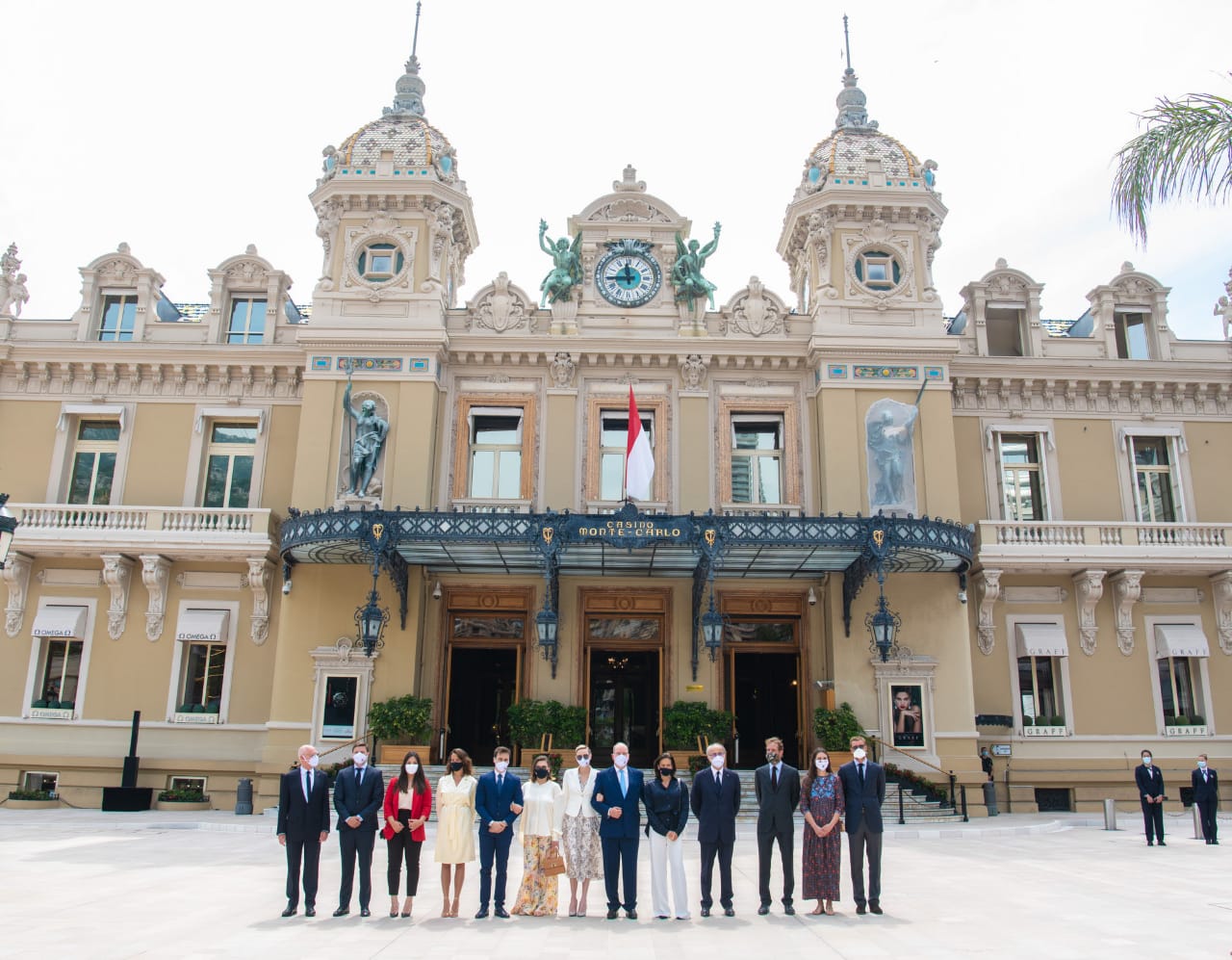 H.S.H. Prince Albert II and Princess Charlene, S.E.M. Serge Telle, Jean-Luc Biamonti and the princely family members -File Photo GPN #Visit Monaco
